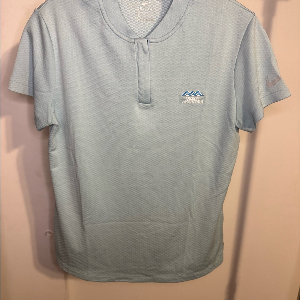 Nike Women’s Golf Polo Medium Light Blue with Embroidered Logo